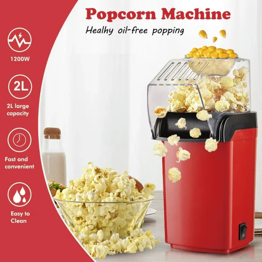 Hot Air Popcorn Maker – Oil-Free & Easy to Use - Infinitygallery.store