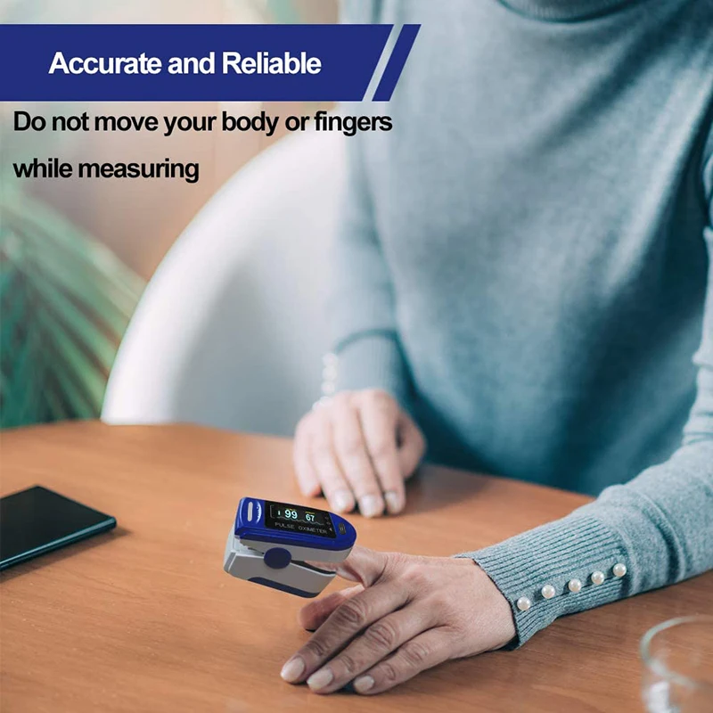 Portable Finger Tip Pulse Oximeter – Accurate SpO₂ & Pulse Rate Monitor - Infinitygallery.store