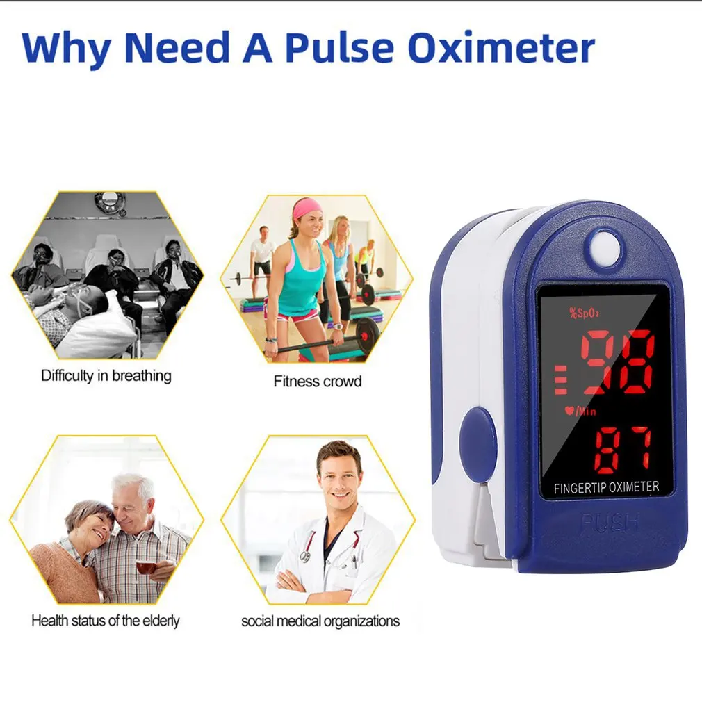 Portable Finger Tip Pulse Oximeter – Accurate SpO₂ & Pulse Rate Monitor - Infinitygallery.store