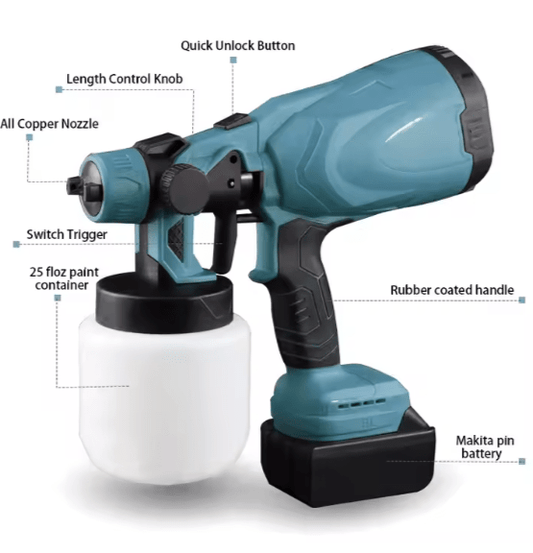 Portable Paint Sprayer – Cordless, Rechargeable & Adjustable