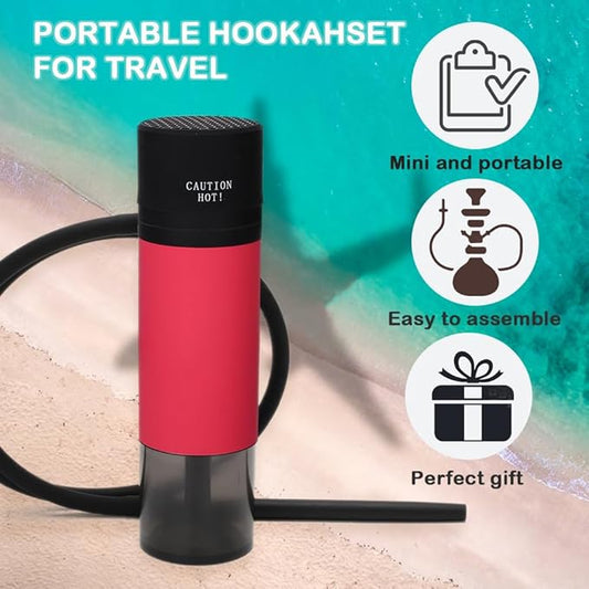 portable-travel-hookah-top-view – Heat-Resistant Hookah Top with Caution Hot Label