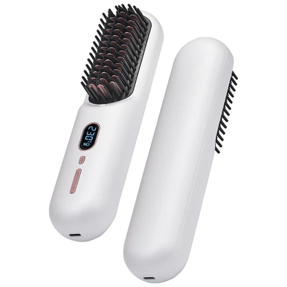Portable Cordless Hair Straightener Brush – Wireless & Travel-Friendly - Infinitygallery.store