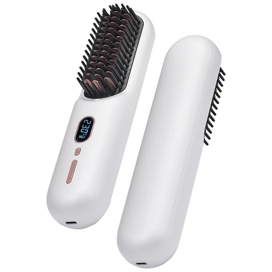 Portable Cordless Hair Straightener Brush – Wireless & Travel-Friendly - Infinitygallery.store