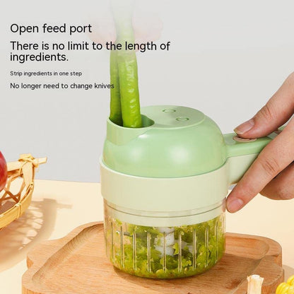 4-in-1 Electric Vegetable Cutter Set – Slice, Chop, Clean, Repeat! - Infinitygallery.store