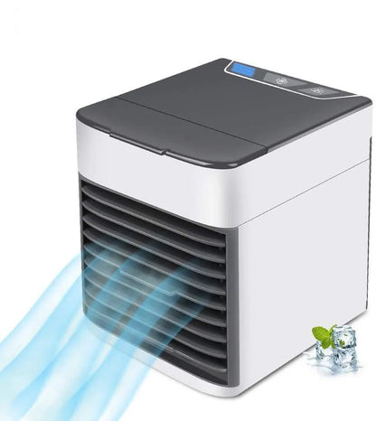 3-in-1 Mini Air Conditioning Fan – Portable Air Cooler, Humidifier & Purifier with LED Lights - Infinitygallery.store