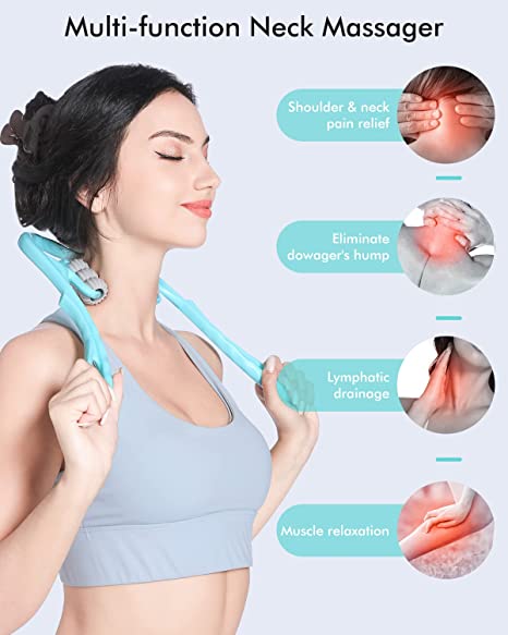 Neck Massage Roller – Dual Pressure Point Swan Design - Infinitygallery.store
