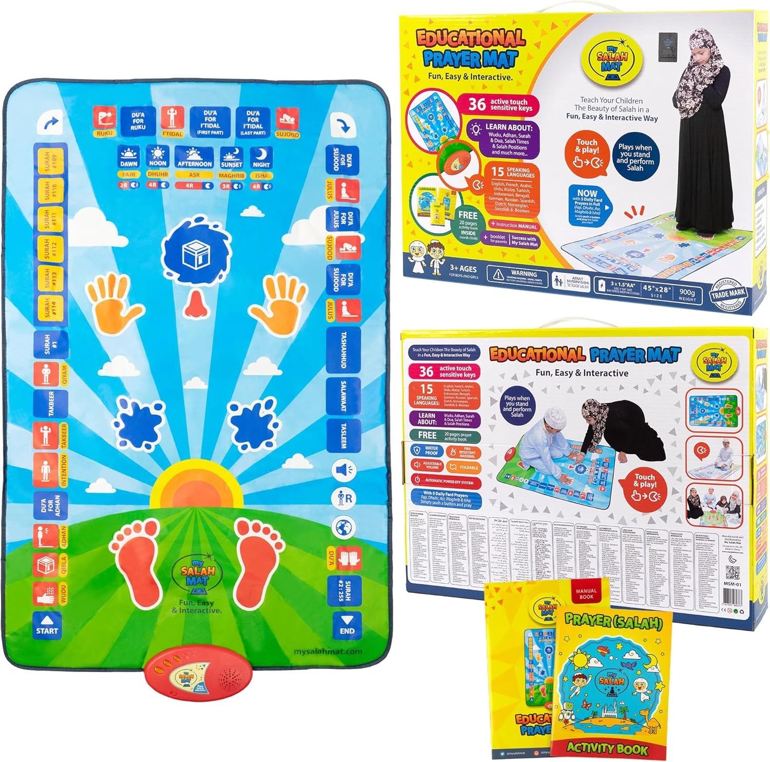 Interactive Touch-Sensitive Kids Prayer Mat – My Prayer Mat for Learning Salah - Infinitygallery.store