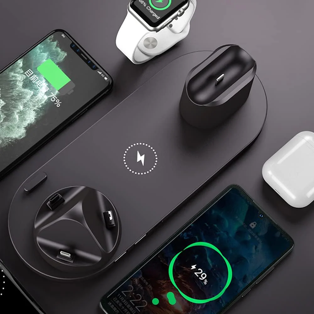 ⚡ 6-in-1 Wireless Charging Station – Fast, Safe & Universal - Infinitygallery.store