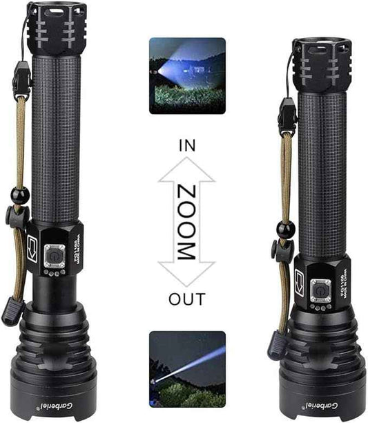 P90 LED Rechargeable Laser Flashlight – Waterproof, Ultra-Bright & Durable Torch