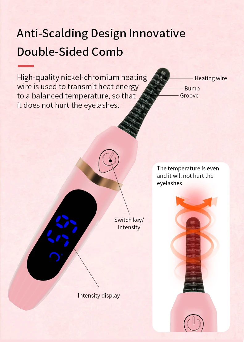 Electric Eyelash Curler – Long-Lasting Heated Curl - Infinitygallery.store