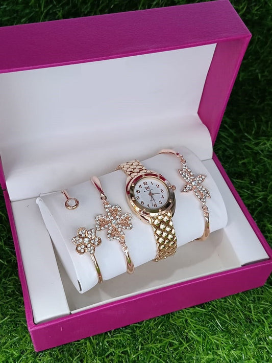 Regal Radiance Women’s Watch with Matching Bracelet | Infinity Gallery - Infinitygallery.store