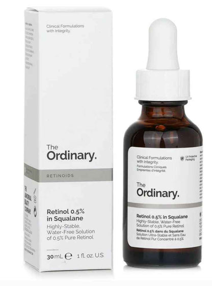 Retinol 0.5% in Squalane – Gentle Anti-Aging Night Serum for Fine Lines & Acne