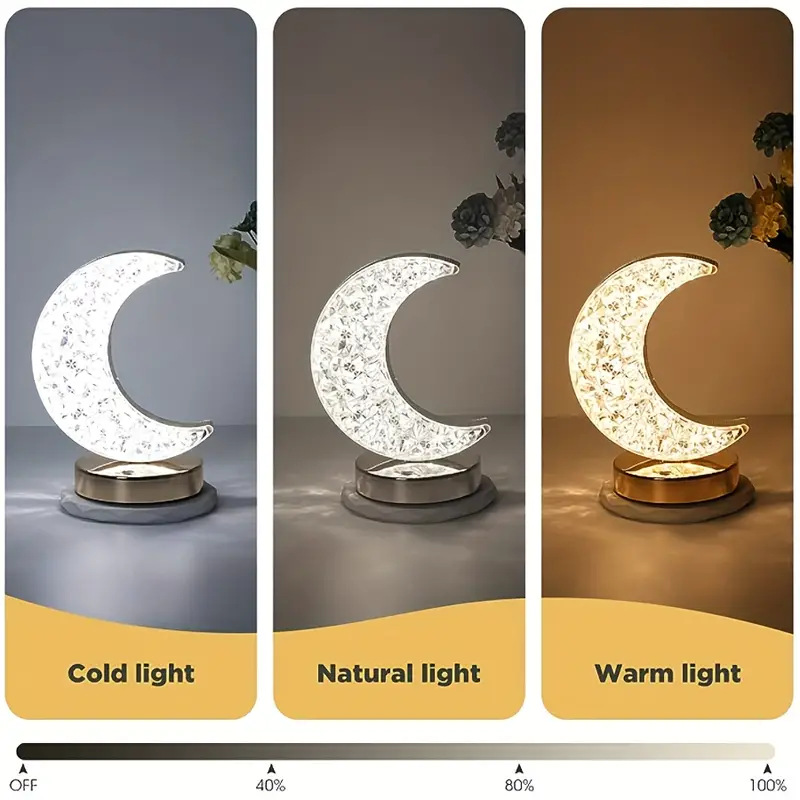 Crystal Moon 🌙 Table Lamp – Add a Touch of Magic to Your Space - Infinitygallery.store