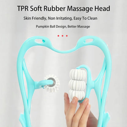 Neck Massage Roller – Dual Pressure Point Swan Design - Infinitygallery.store