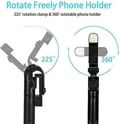 3-in-1 Multifunctional Selfie Stick Tripod with Bluetooth & 360° Rotation – Extendable up to 100cm