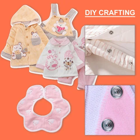 Snap Button Tool Kit – No-Sew Snap Fastener Set for DIY Clothing & Crafts - Infinitygallery.store
