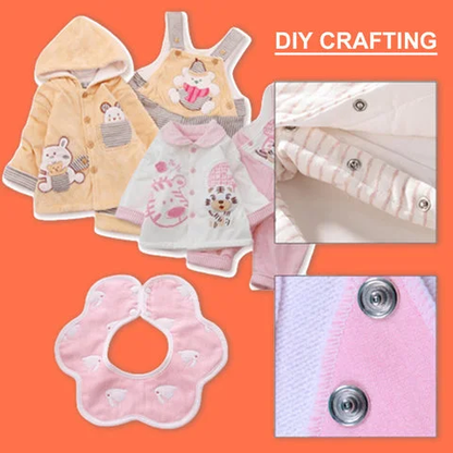 Snap Button Tool Kit – No-Sew Snap Fastener Set for DIY Clothing & Crafts - Infinitygallery.store