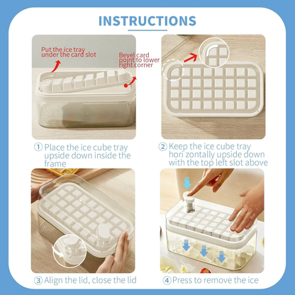 One Button Ice Cube Tray – Effortless Ice Making with One Press! - Infinitygallery.store