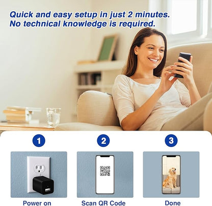 Caméra intelligente avec chargeur intégré - Infinitygallery.store