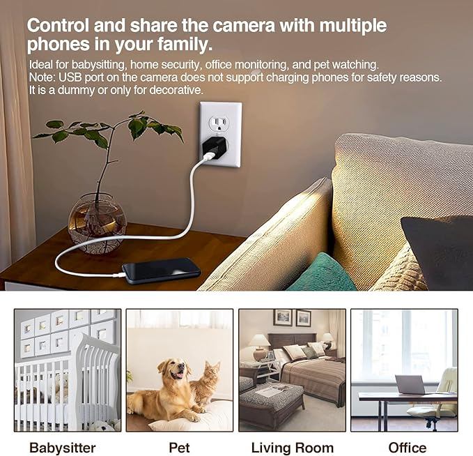 Caméra intelligente avec chargeur intégré - Infinitygallery.store