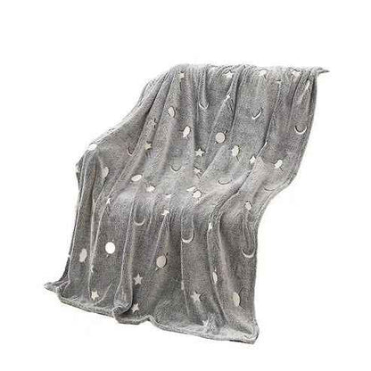 Magic Glow-in-the-Dark Blanket – Stars, Planets & Constellations | Soft, Machine Washable | Infinity Gallery