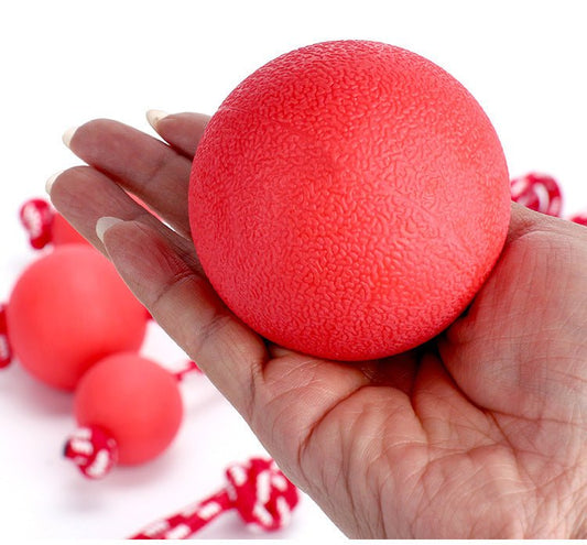 Solid Rubber Bouncy Ball Toy – Durable Bite-Resistant Fun