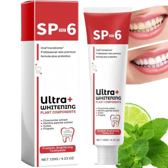 2 Pcs SP-6 Ultra Whitening Toothpaste – Deep Cleaning & Probiotic Brightening - Infinitygallery.store