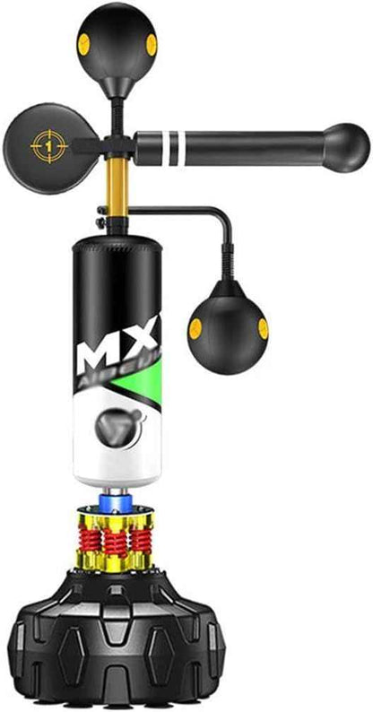 Adjustable Speed Boxing Reflex Trainer with Spinning Bar & Punching Bag – Freestanding All-in-One Kit | Infinity Gallery