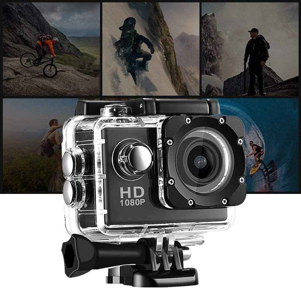 Waterproof 1080P HD Sports Action Camera with Wide-Angle Lens & Accessories