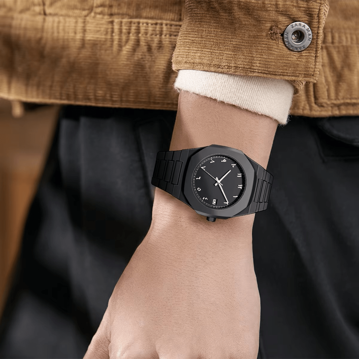 Stainless Steel Arabic Watch – Classic Numerals & Timeless Elegance - Infinitygallery.store