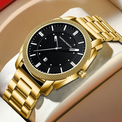 Men's Stainless Steel Waterproof Quartz Watch – Durable & Elegant Timepiece - Infinitygallery.store