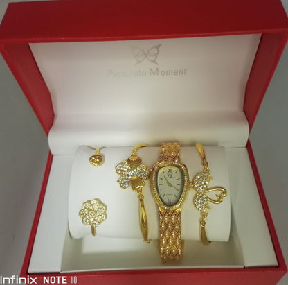 Stellar Style Women’s Watch Set – Elegant Watch with Matching Bracelet - Infinitygallery.store