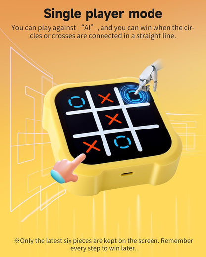 Tic Tac Toe Bolt Game – 4-in-1 Electronic Handheld Puzzle Console for Kids & Adults - Infinitygallery.store