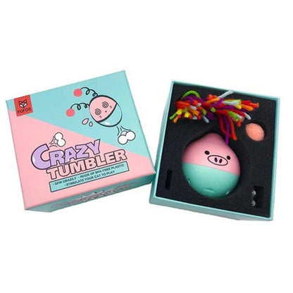 Tumbler Pet Toy | Interactive Cat Toy with Pompom & Wool Attachments
