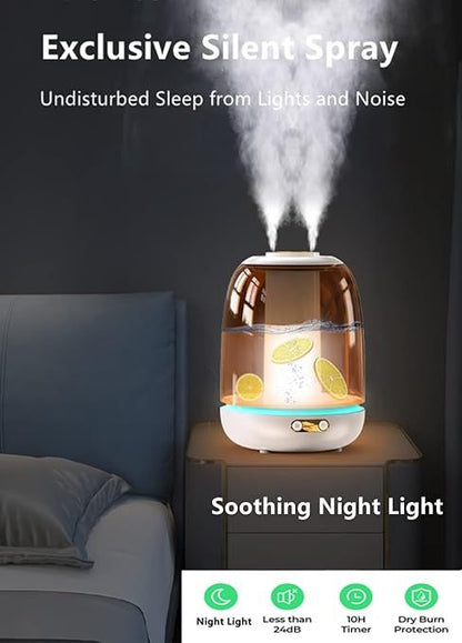 Ultra-Sonic Room Humidifier – USB Powered & Energy-Efficient (Model X21) - Infinitygallery.store
