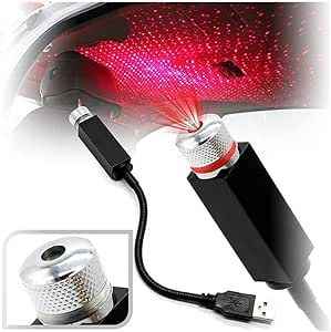 USB Roof Star Projector Light – 3 Light Modes for Car, Room & Party Decor