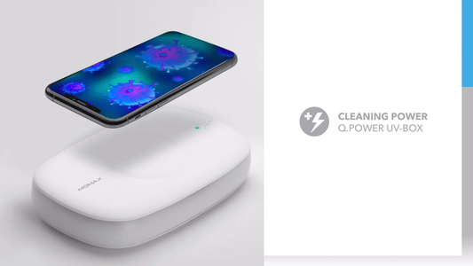 Q Power UV Sanitizing Box with Wireless Charging – 2-in-1 Clean & Charge Solution - Infinitygallery.store