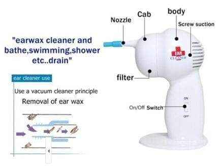 Cordless Ear Cleaner with Gentle Suction & Examining Light – Safe & Effective Wax Removal Tool