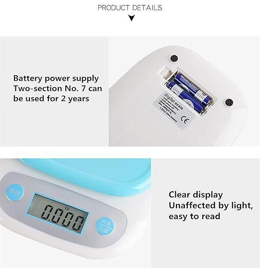 Digital Electronic Food Scale with Tare Function – Precision Kitchen Weight Scale - Infinitygallery.store