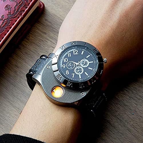 Military USB Lighter Watch for Men – Windproof, Rechargeable & Stylish - Infinitygallery.store