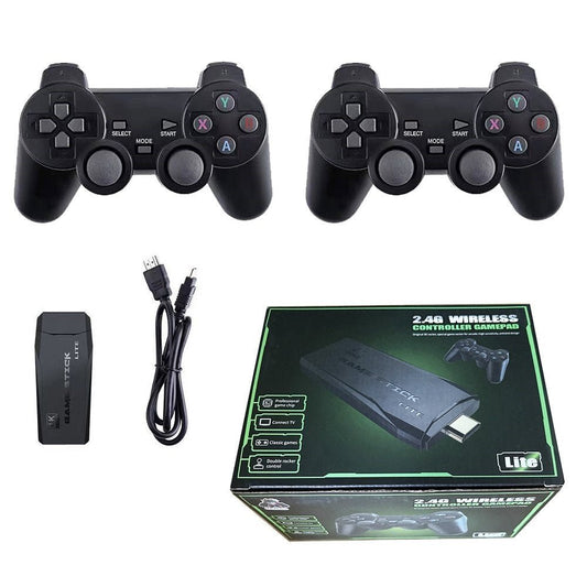 Wireless TV Game Console with Dual Wireless Controllers – 9 Simulators & 4K HDMI Output