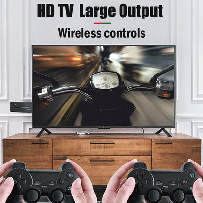Wireless TV Game Console with Dual Wireless Controllers – 9 Simulators & 4K HDMI Output