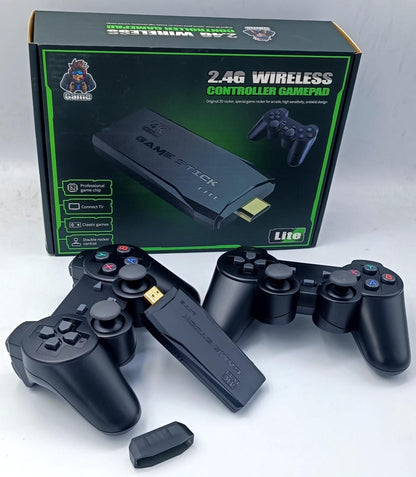 Wireless TV Game Console with Dual Wireless Controllers – 9 Simulators & 4K HDMI Output