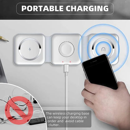 3-in-1 Wireless Charging Station – Foldable Fast Charger for iPhone, Apple Watch & AirPods - Infinitygallery.store