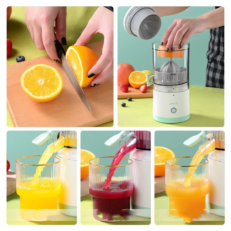 Rechargeable Automatic Citrus Juicer – Portable, Hands-Free, USB Powered, 400ml Capacity - Infinitygallery.store