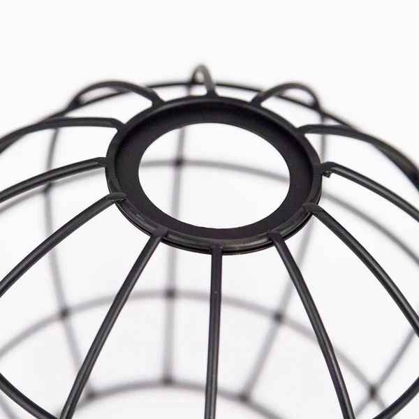Black Iron Edison Lamp Shade – Vintage Hollow Wrought Iron Light Cover