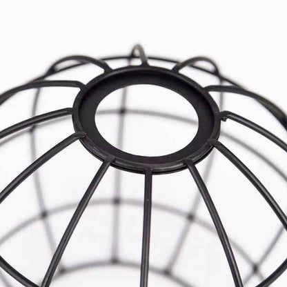 Black Iron Edison Lamp Shade – Vintage Hollow Wrought Iron Light Cover