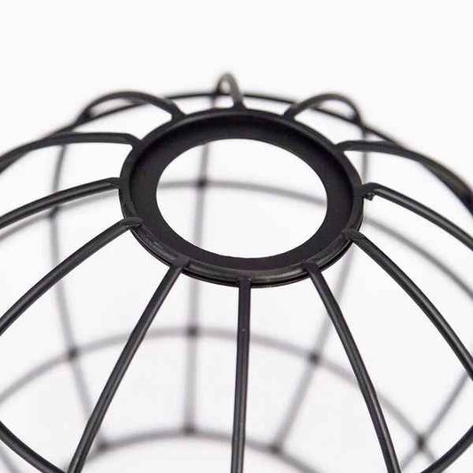 Black Iron Edison Lamp Shade – Vintage Hollow Wrought Iron Light Cover